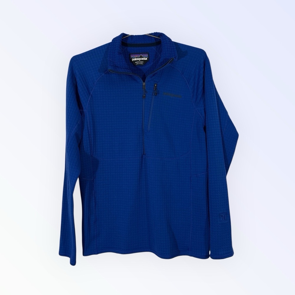 PATAGONIA REGULATOR R1 1/4 ZIP FLEECE MENS MEDIUM BLUE